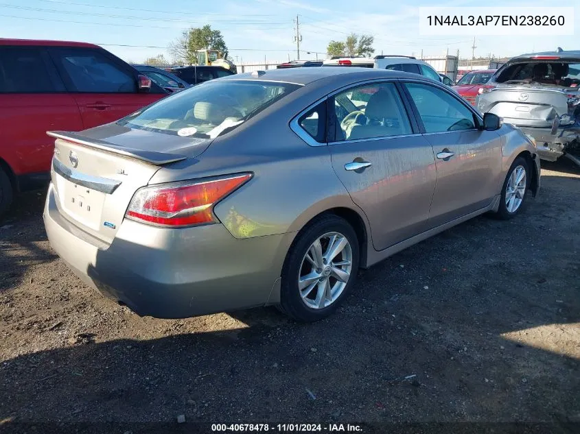 2014 Nissan Altima 2.5 Sl VIN: 1N4AL3AP7EN238260 Lot: 40678478