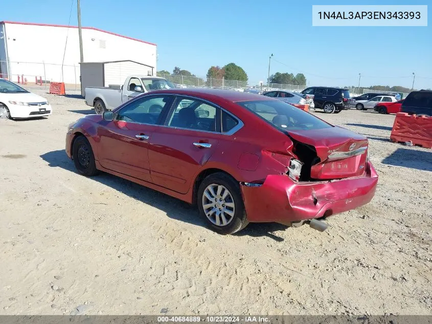 2014 Nissan Altima 2.5 S VIN: 1N4AL3AP3EN343393 Lot: 40684889