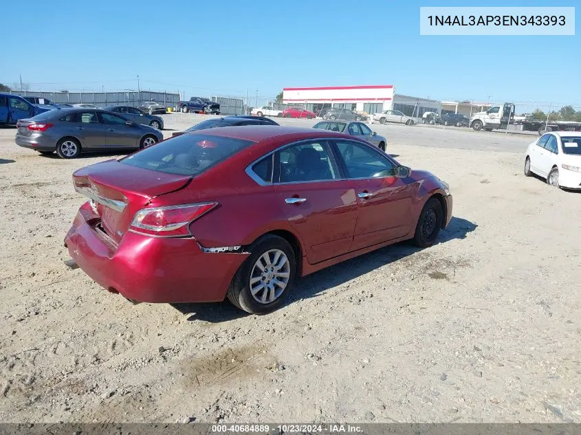 2014 Nissan Altima 2.5 S VIN: 1N4AL3AP3EN343393 Lot: 40684889