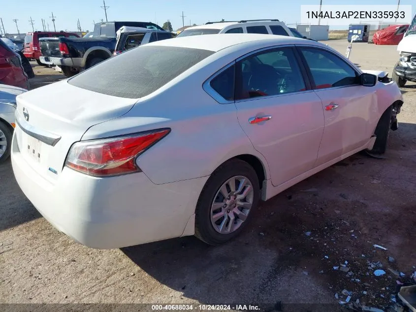 2014 Nissan Altima 2.5/S/Sv/Sl VIN: 1N4AL3AP2EN335933 Lot: 40688034