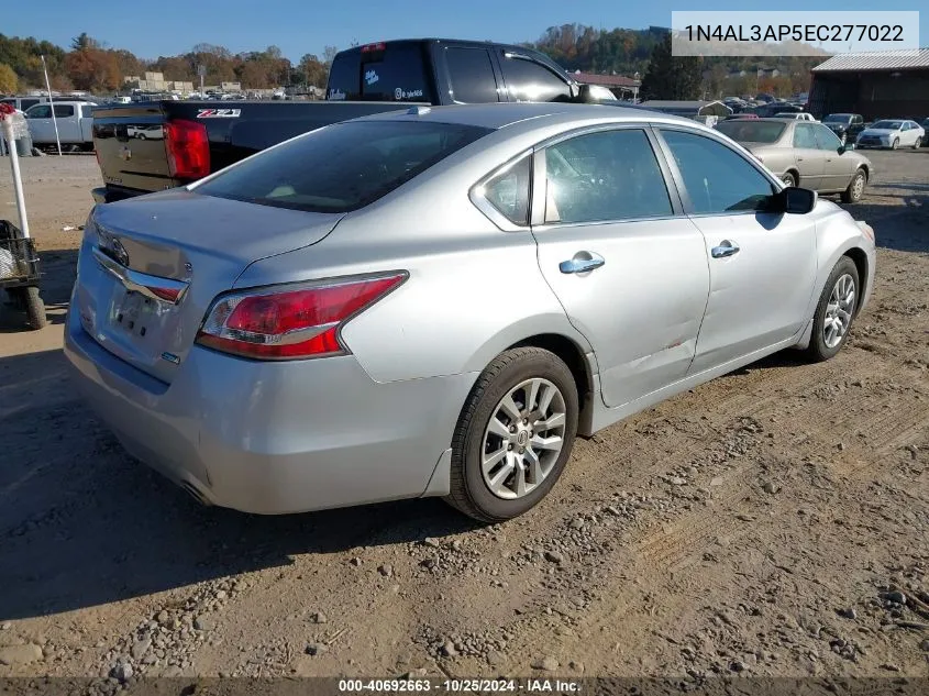 2014 Nissan Altima 2.5 S VIN: 1N4AL3AP5EC277022 Lot: 40692663