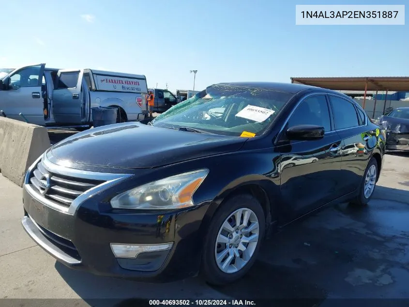 1N4AL3AP2EN351887 2014 Nissan Altima 2.5/2.5 S/2.5 Sl/2.5 Sv