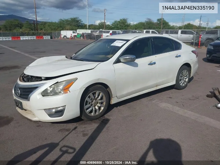 1N4AL3AP4EN335190 2014 Nissan Altima 2.5/2.5 S/2.5 Sl/2.5 Sv