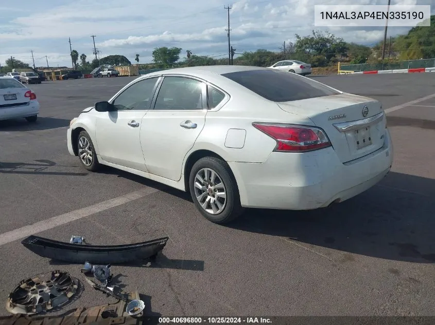 1N4AL3AP4EN335190 2014 Nissan Altima 2.5/2.5 S/2.5 Sl/2.5 Sv