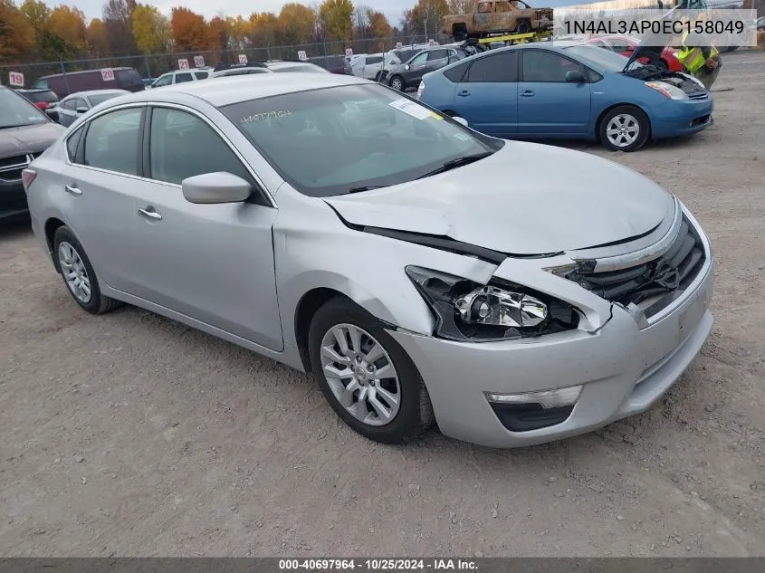 2014 Nissan Altima 2.5 S VIN: 1N4AL3AP0EC158049 Lot: 40697964