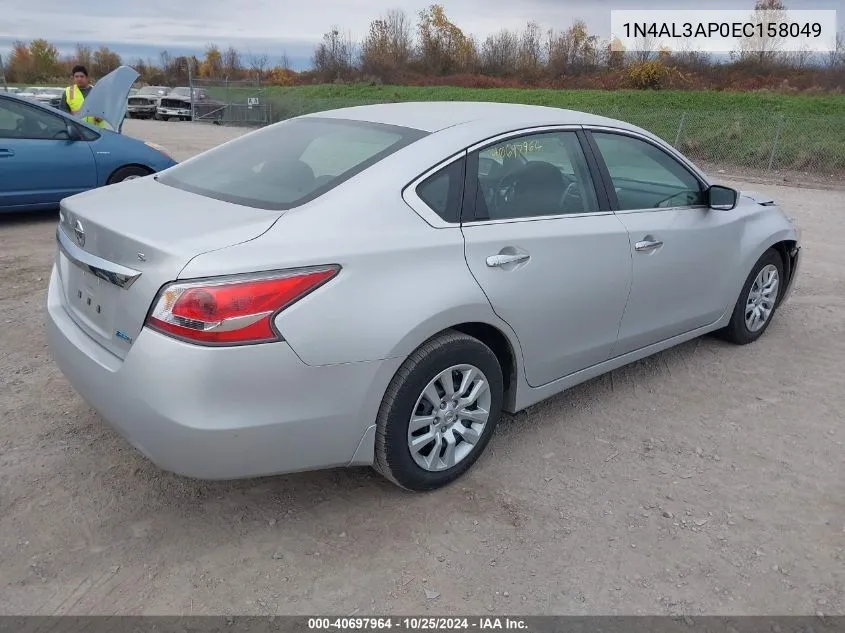 2014 Nissan Altima 2.5 S VIN: 1N4AL3AP0EC158049 Lot: 40697964