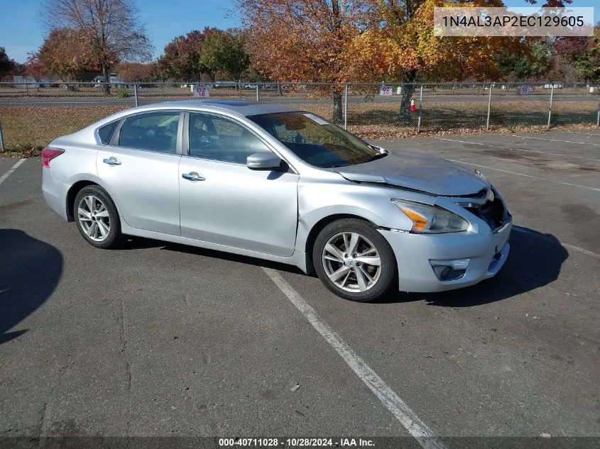 2014 Nissan Altima 2.5 Sl VIN: 1N4AL3AP2EC129605 Lot: 40711028