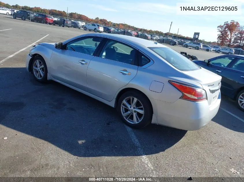 2014 Nissan Altima 2.5 Sl VIN: 1N4AL3AP2EC129605 Lot: 40711028