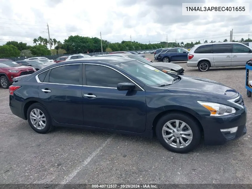 2014 Nissan Altima 2.5 S VIN: 1N4AL3AP8EC401655 Lot: 40712537