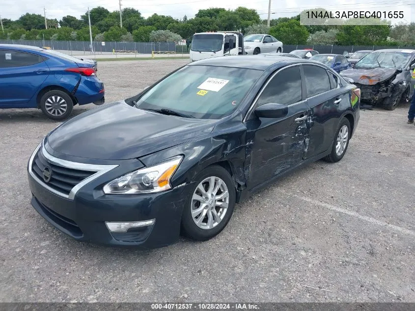 2014 Nissan Altima 2.5 S VIN: 1N4AL3AP8EC401655 Lot: 40712537