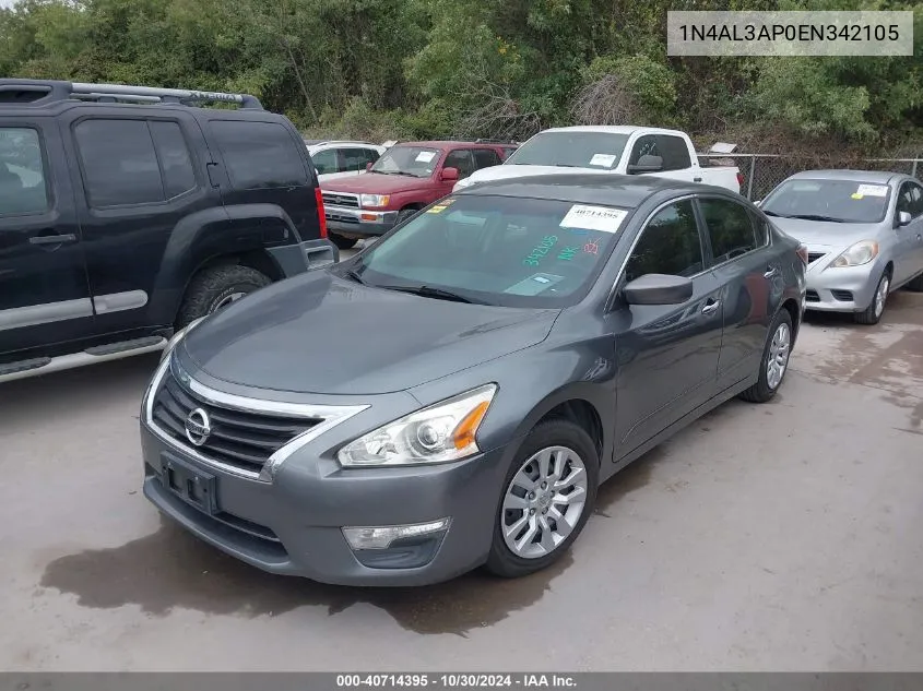 2014 Nissan Altima 2.5 S VIN: 1N4AL3AP0EN342105 Lot: 40714395