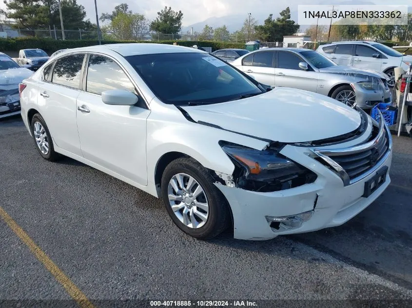 2014 Nissan Altima 2.5 S VIN: 1N4AL3AP8EN333362 Lot: 40718885