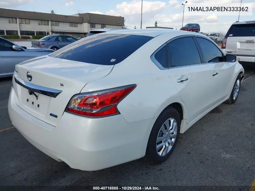 2014 Nissan Altima 2.5 S VIN: 1N4AL3AP8EN333362 Lot: 40718885