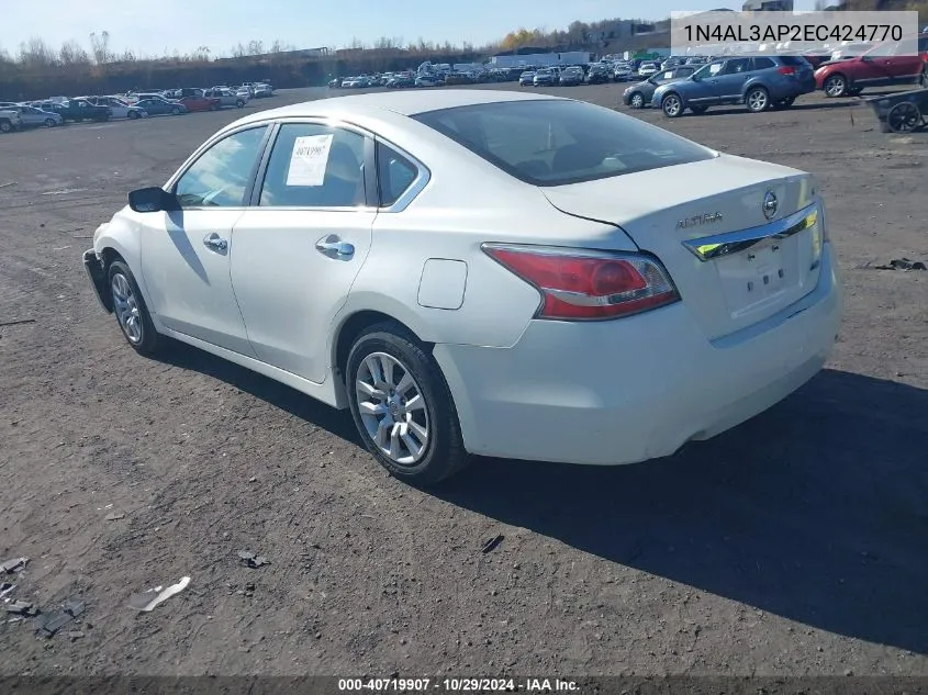 2014 Nissan Altima 2.5/2.5 S/2.5 Sl/2.5 Sv VIN: 1N4AL3AP2EC424770 Lot: 40719907