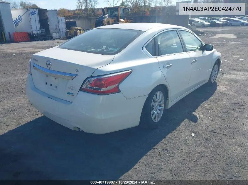 2014 Nissan Altima 2.5/2.5 S/2.5 Sl/2.5 Sv VIN: 1N4AL3AP2EC424770 Lot: 40719907