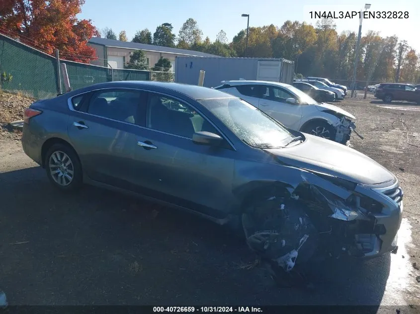 2014 Nissan Altima 2.5 S VIN: 1N4AL3AP1EN332828 Lot: 40726659