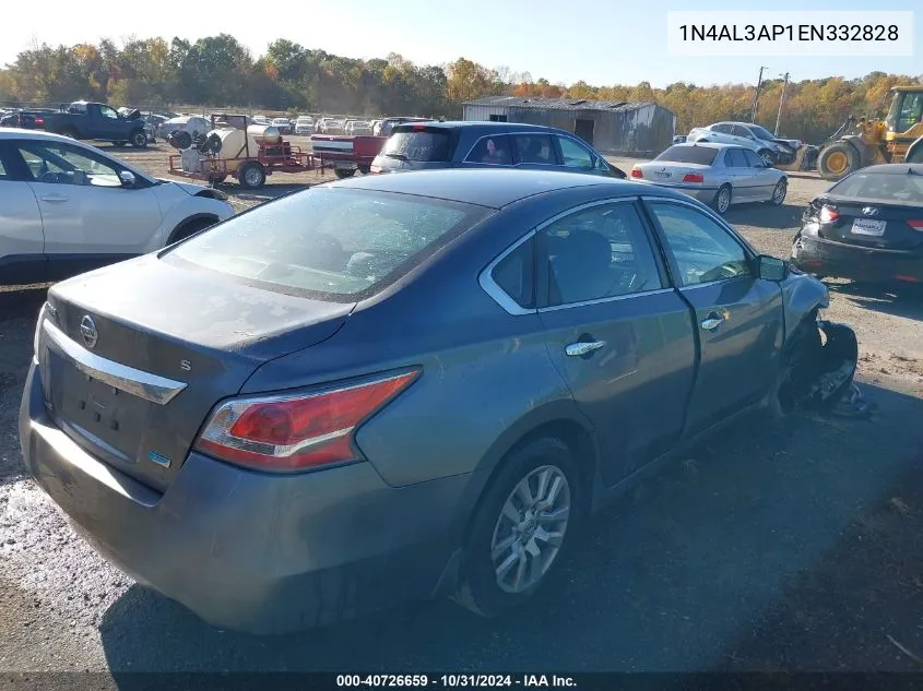 2014 Nissan Altima 2.5 S VIN: 1N4AL3AP1EN332828 Lot: 40726659