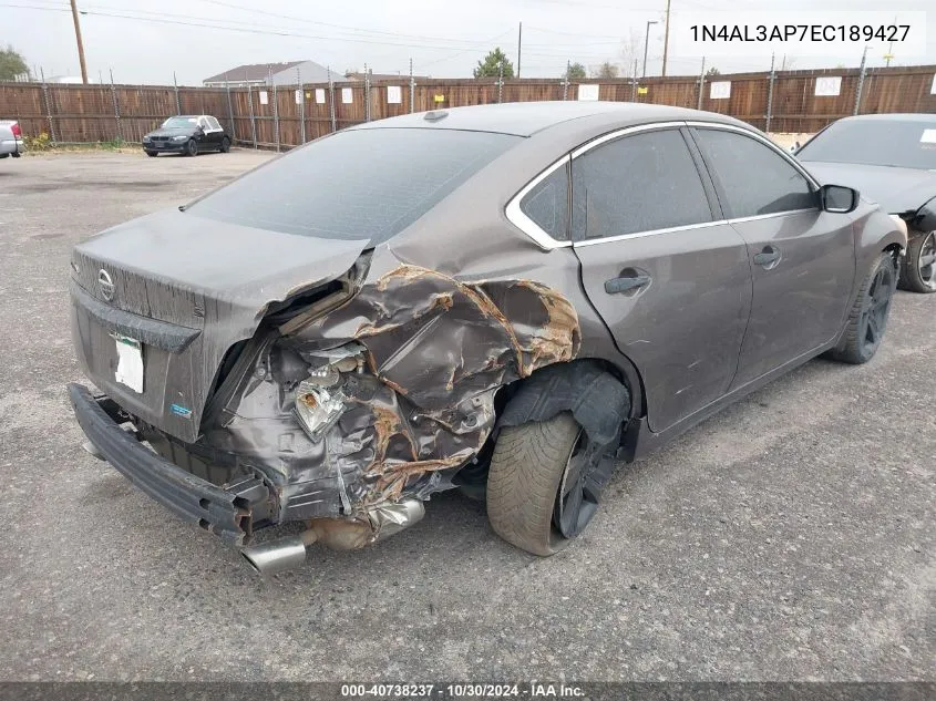 2014 Nissan Altima 2.5 S VIN: 1N4AL3AP7EC189427 Lot: 40738237