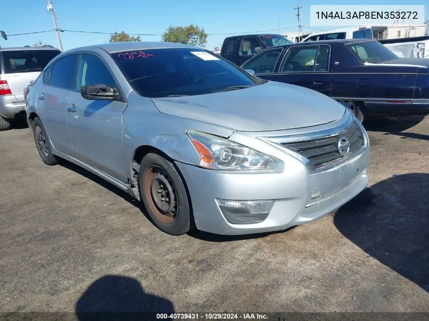 2014 Nissan Altima 2.5/2.5 S/2.5 Sl/2.5 Sv VIN: 1N4AL3AP8EN353272 Lot: 40739431