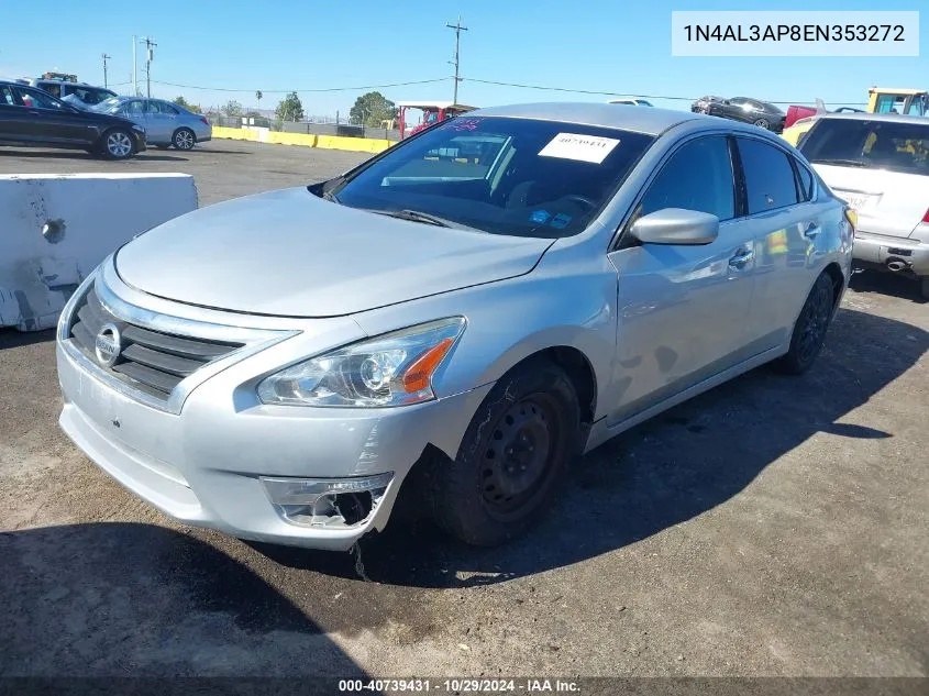 2014 Nissan Altima 2.5/2.5 S/2.5 Sl/2.5 Sv VIN: 1N4AL3AP8EN353272 Lot: 40739431