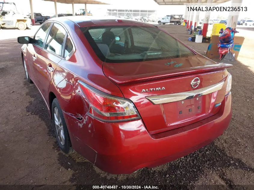 2014 Nissan Altima 2.5 S VIN: 1N4AL3AP0EN236513 Lot: 40748487