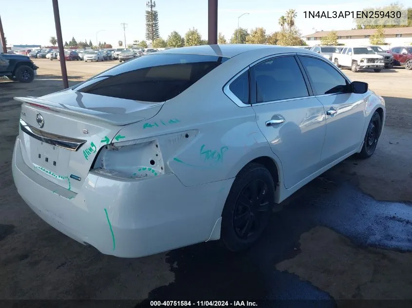 1N4AL3AP1EN259430 2014 Nissan Altima 2.5 S