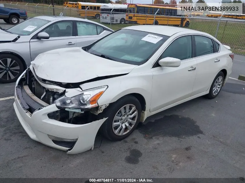 2014 Nissan Altima 2.5 S VIN: 1N4AL3AP8EN389933 Lot: 40754817