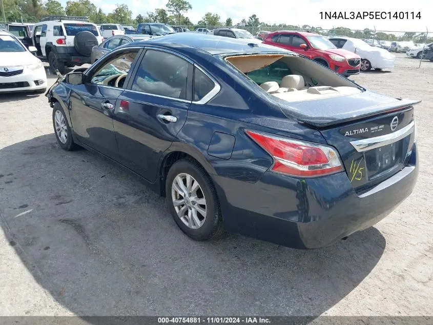 2014 Nissan Altima 2.5 S VIN: 1N4AL3AP5EC140114 Lot: 40754881