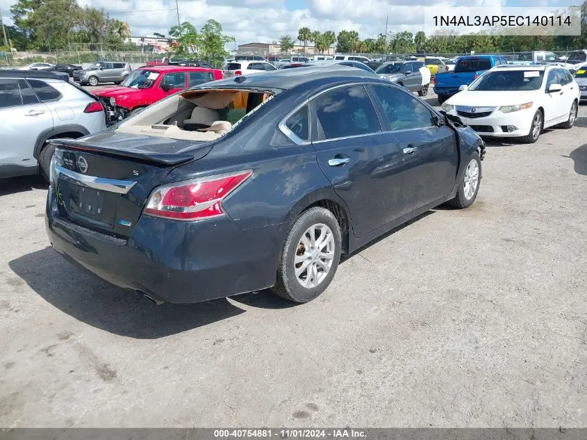 2014 Nissan Altima 2.5 S VIN: 1N4AL3AP5EC140114 Lot: 40754881