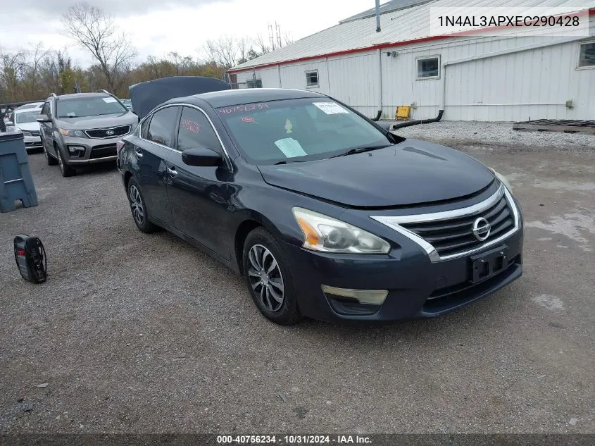 2014 Nissan Altima 2.5/2.5 S/2.5 Sl/2.5 Sv VIN: 1N4AL3APXEC290428 Lot: 40756234