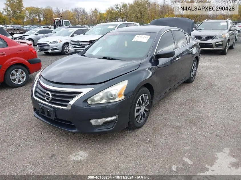 2014 Nissan Altima 2.5/2.5 S/2.5 Sl/2.5 Sv VIN: 1N4AL3APXEC290428 Lot: 40756234