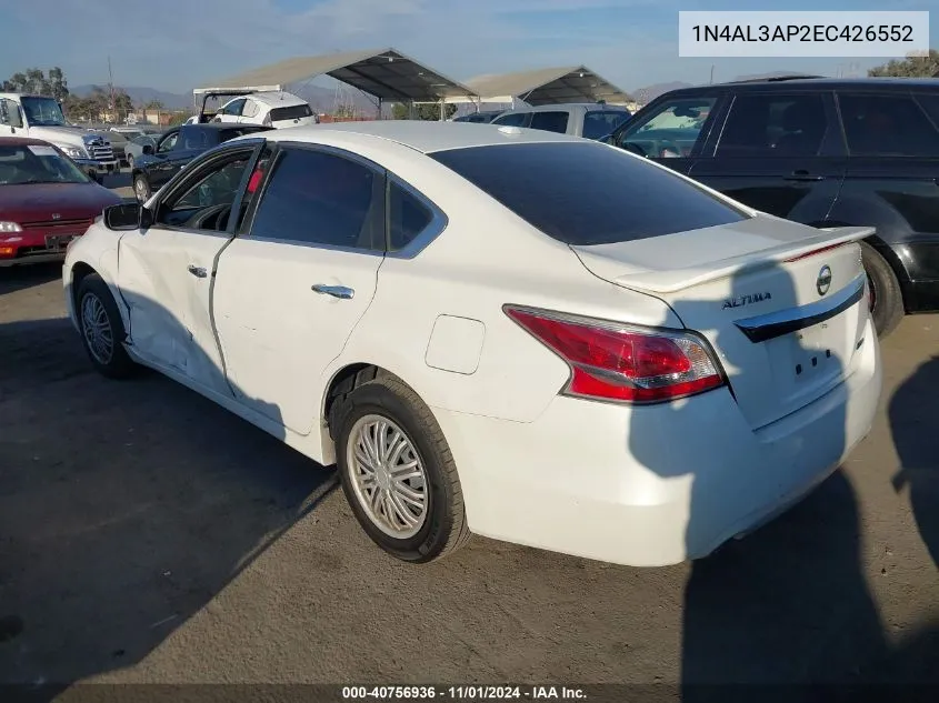 2014 Nissan Altima 2.5 Sv VIN: 1N4AL3AP2EC426552 Lot: 40756936