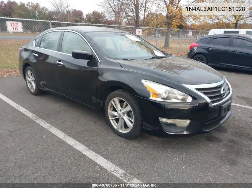 2014 Nissan Altima 2.5 Sv VIN: 1N4AL3AP1EC151028 Lot: 40760736