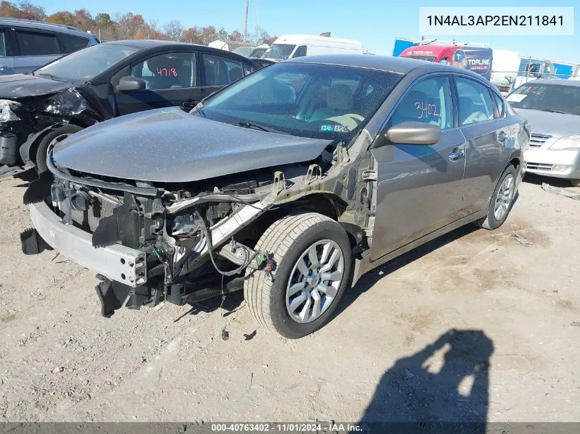 2014 Nissan Altima 2.5 S VIN: 1N4AL3AP2EN211841 Lot: 40763402