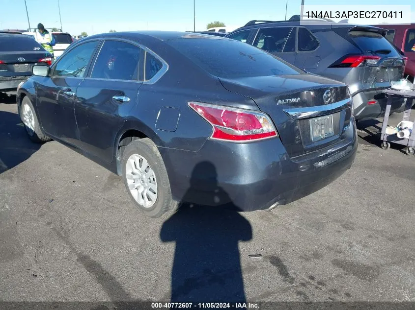 2014 Nissan Altima 2.5/2.5 S/2.5 Sl/2.5 Sv VIN: 1N4AL3AP3EC270411 Lot: 40772607