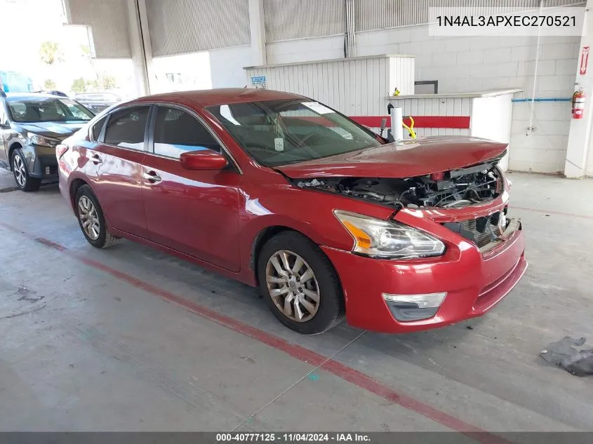 2014 Nissan Altima 2.5/2.5 S/2.5 Sl/2.5 Sv VIN: 1N4AL3APXEC270521 Lot: 40777125