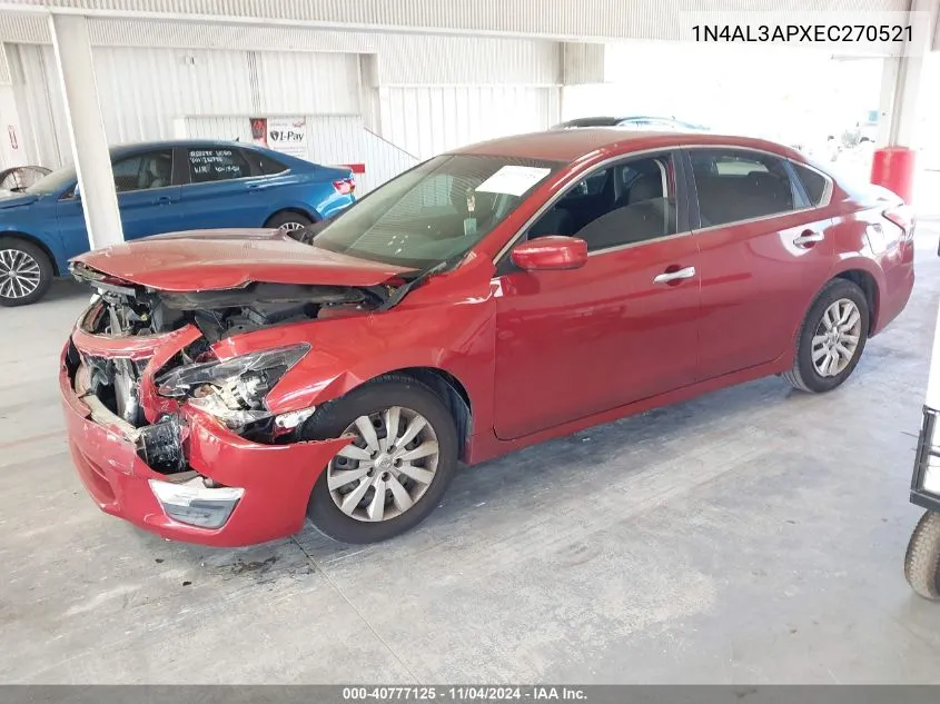 2014 Nissan Altima 2.5/2.5 S/2.5 Sl/2.5 Sv VIN: 1N4AL3APXEC270521 Lot: 40777125