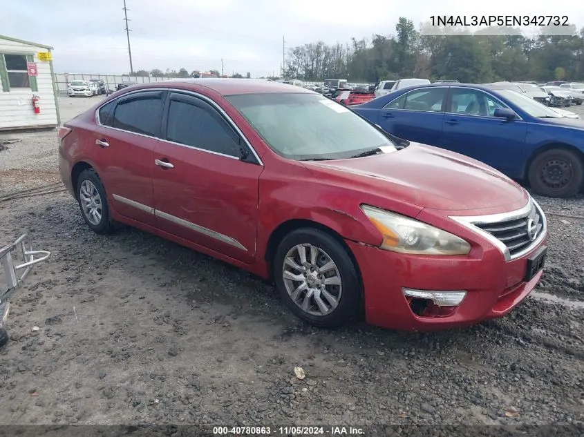 2014 Nissan Altima 2.5 S VIN: 1N4AL3AP5EN342732 Lot: 40780863