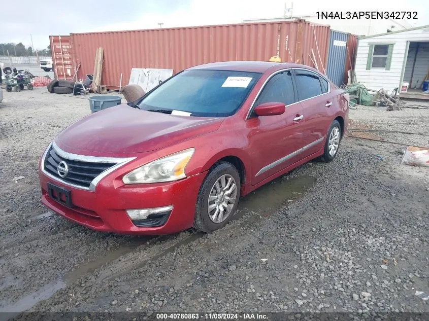 2014 Nissan Altima 2.5 S VIN: 1N4AL3AP5EN342732 Lot: 40780863