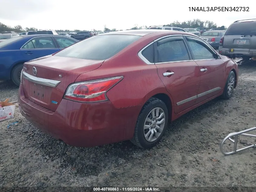 2014 Nissan Altima 2.5 S VIN: 1N4AL3AP5EN342732 Lot: 40780863