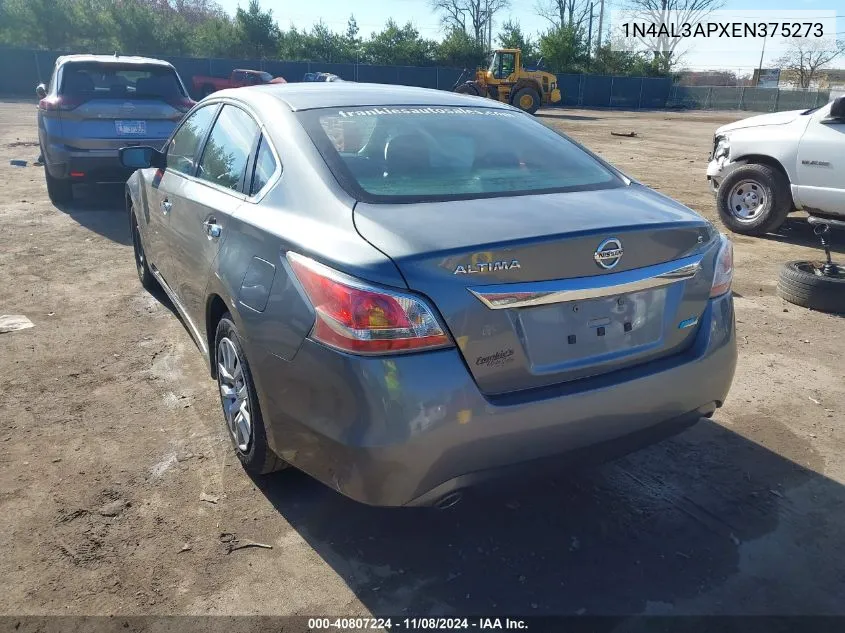 2014 Nissan Altima 2.5/2.5 S/2.5 Sl/2.5 Sv VIN: 1N4AL3APXEN375273 Lot: 40807224