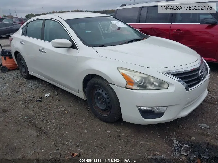 2014 Nissan Altima 2.5/2.5 S/2.5 Sl/2.5 Sv VIN: 1N4AL3AP7EC202175 Lot: 40816231