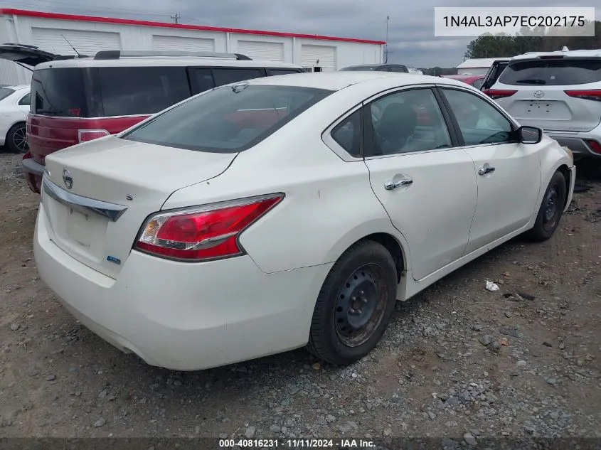 2014 Nissan Altima 2.5/2.5 S/2.5 Sl/2.5 Sv VIN: 1N4AL3AP7EC202175 Lot: 40816231