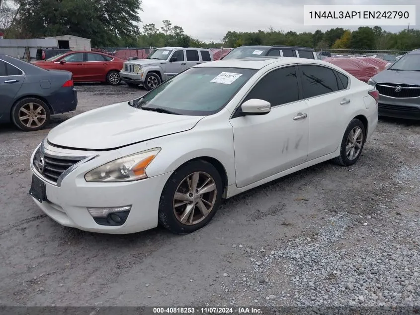 2014 Nissan Altima 2.5 Sl VIN: 1N4AL3AP1EN242790 Lot: 40818253