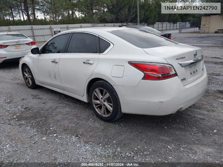 2014 Nissan Altima 2.5 Sl VIN: 1N4AL3AP1EN242790 Lot: 40818253