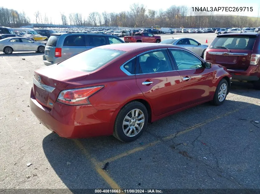 2014 Nissan Altima 2.5/2.5 S/2.5 Sl/2.5 Sv VIN: 1N4AL3AP7EC269715 Lot: 40818663