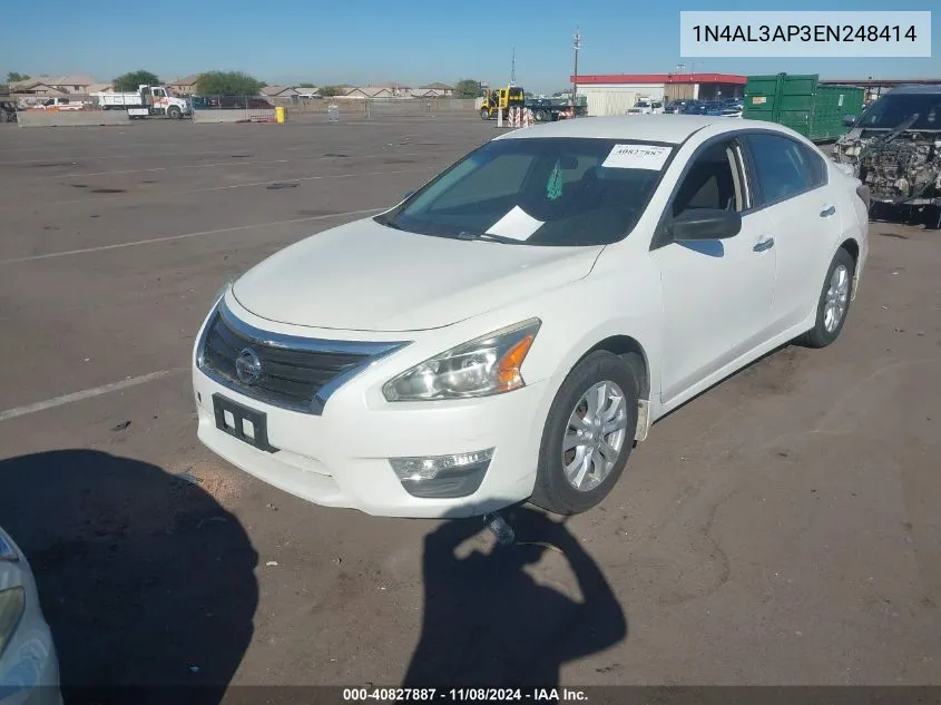 2014 Nissan Altima 2.5 S VIN: 1N4AL3AP3EN248414 Lot: 40827887