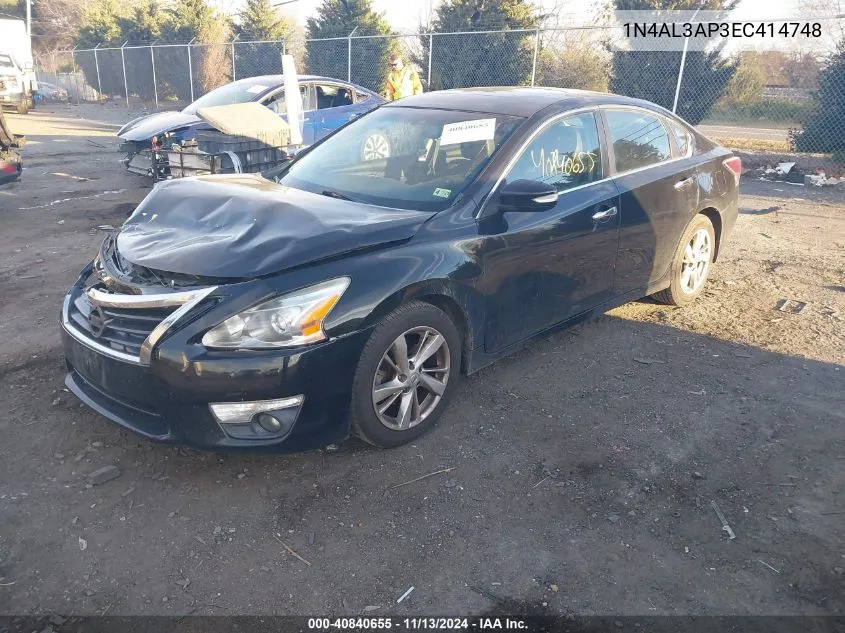 2014 Nissan Altima 2.5 Sl VIN: 1N4AL3AP3EC414748 Lot: 40840655