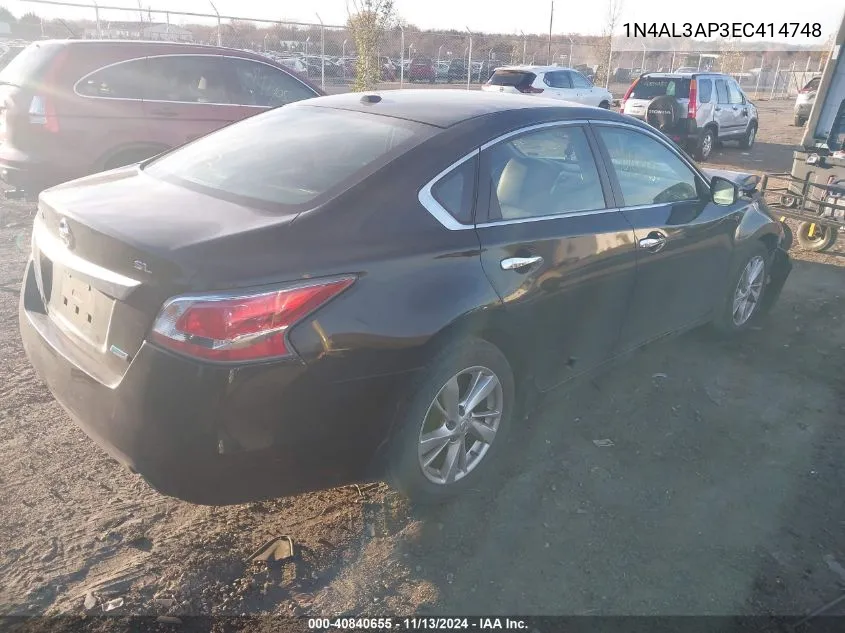 2014 Nissan Altima 2.5 Sl VIN: 1N4AL3AP3EC414748 Lot: 40840655