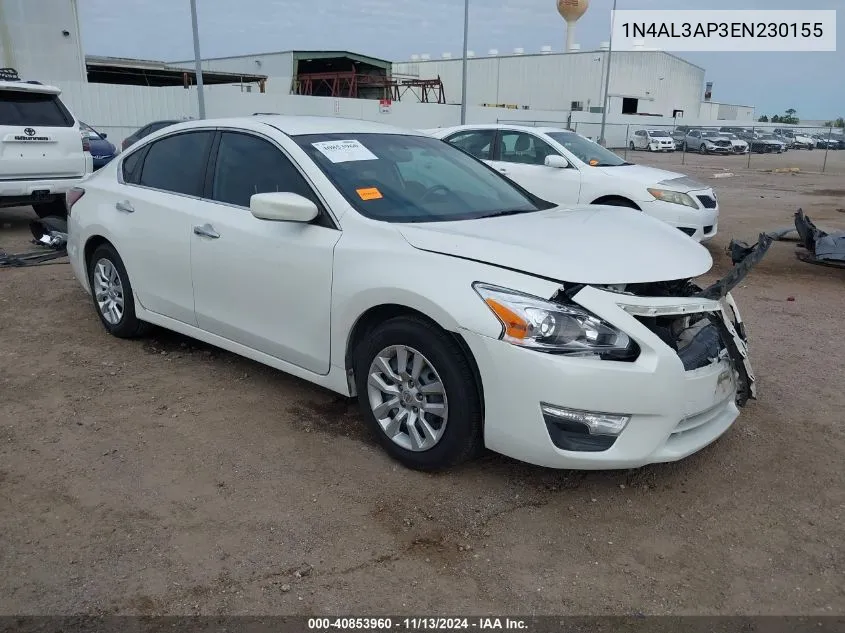 2014 Nissan Altima 2.5 S VIN: 1N4AL3AP3EN230155 Lot: 40853960